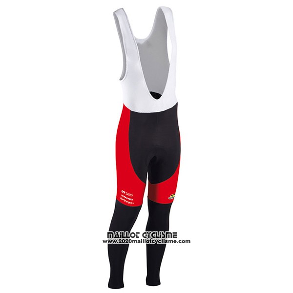 2017 Maillot Ciclismo Focus XC Ml Profond Rouge Manches Longues et Cuissard